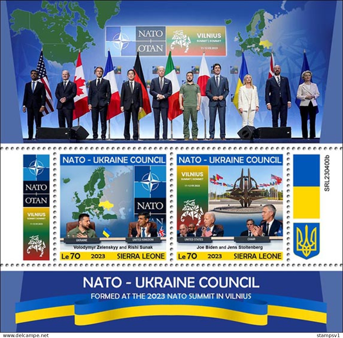 Sierra Leone  2023 NATO - Ukraine Council. (458) OFFICIAL ISSUE - NAVO