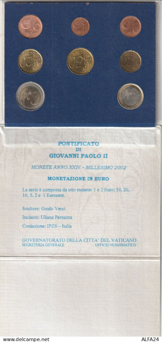 SERIE DIVISIONALE EURO VATICANO 2002 FDC  (B_804 - Vatikan