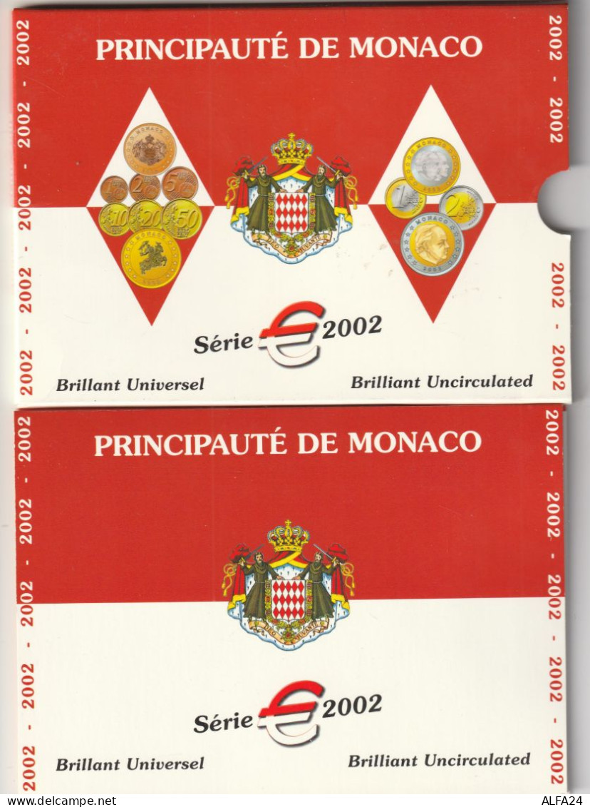 SERIE DIVISIONALE EURO MONACO 2002 FDC  (B_805 - Monaco