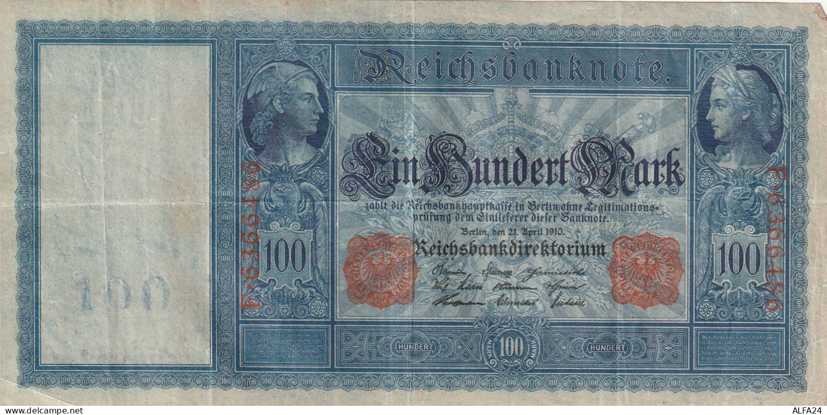 BANCONOTA GERMANIA 100 1910 VF  (B_766 - 1.000 Mark