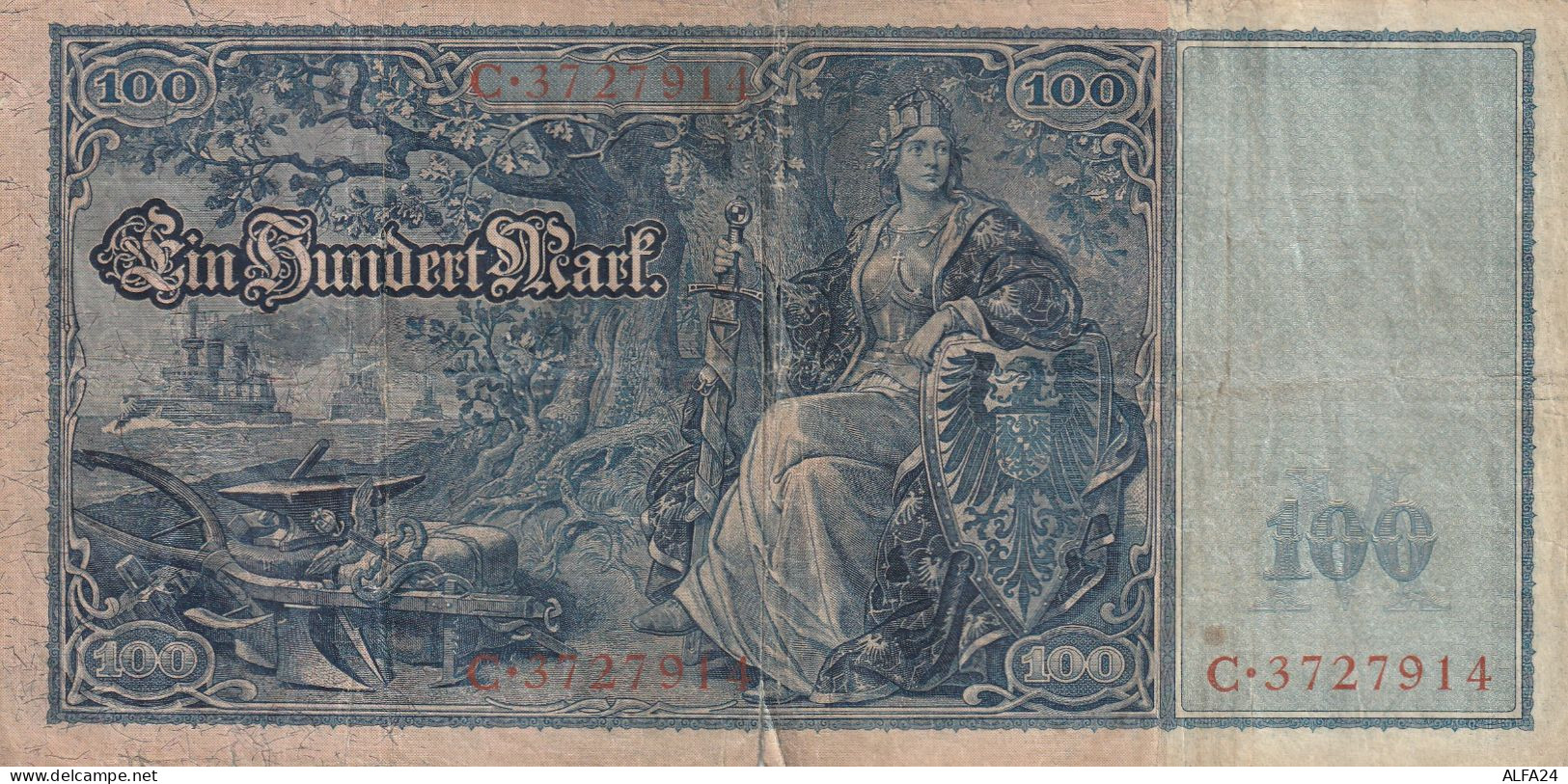 BANCONOTA GERMANIA 100 1910 VF  (B_765 - 1000 Mark