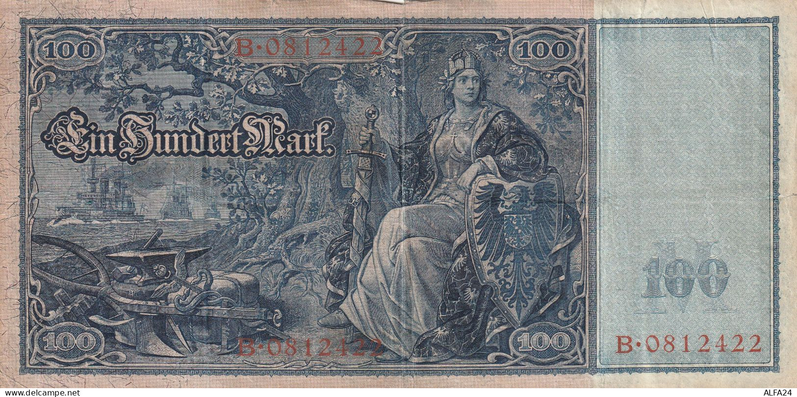 BANCONOTA GERMANIA 100 1910 VF  (B_763 - 1000 Mark