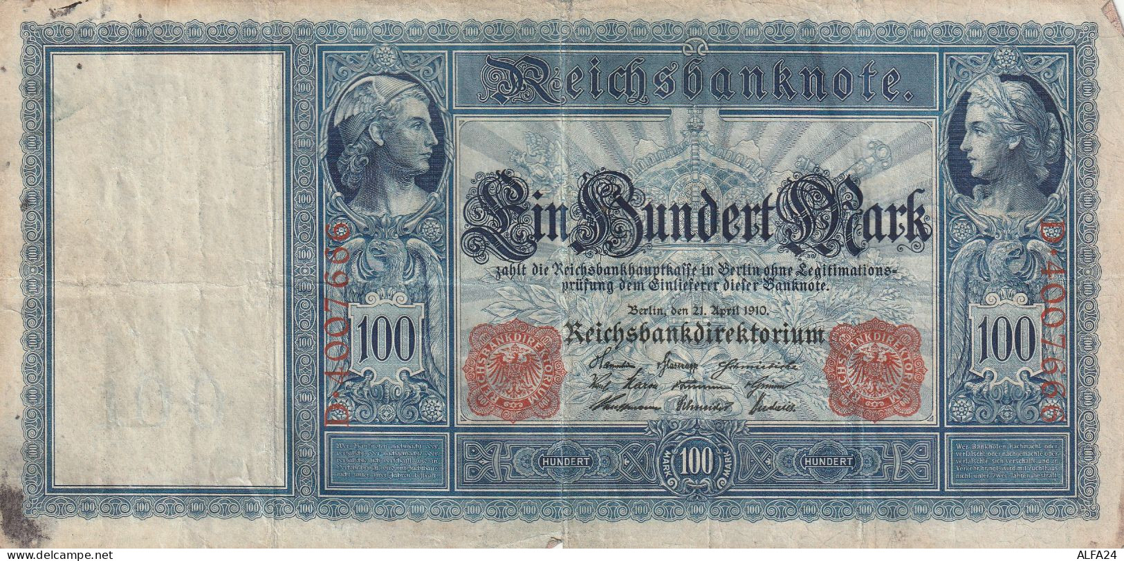 BANCONOTA GERMANIA 100 1910 VF  (B_762 - 1.000 Mark