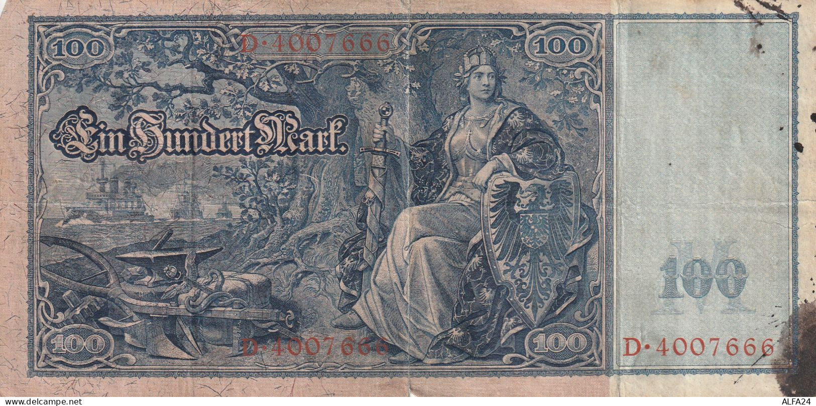 BANCONOTA GERMANIA 100 1910 VF  (B_762 - 1.000 Mark