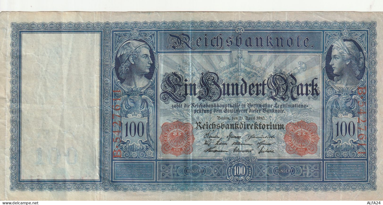 BANCONOTA GERMANIA 100 1910 VF  (B_760 - 1000 Mark