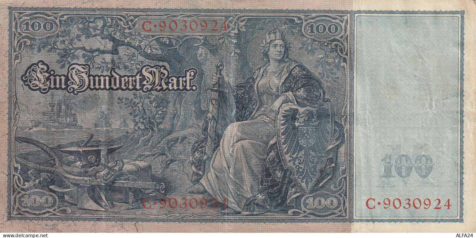 BANCONOTA GERMANIA 100 1910 VF  (B_759 - 1000 Mark