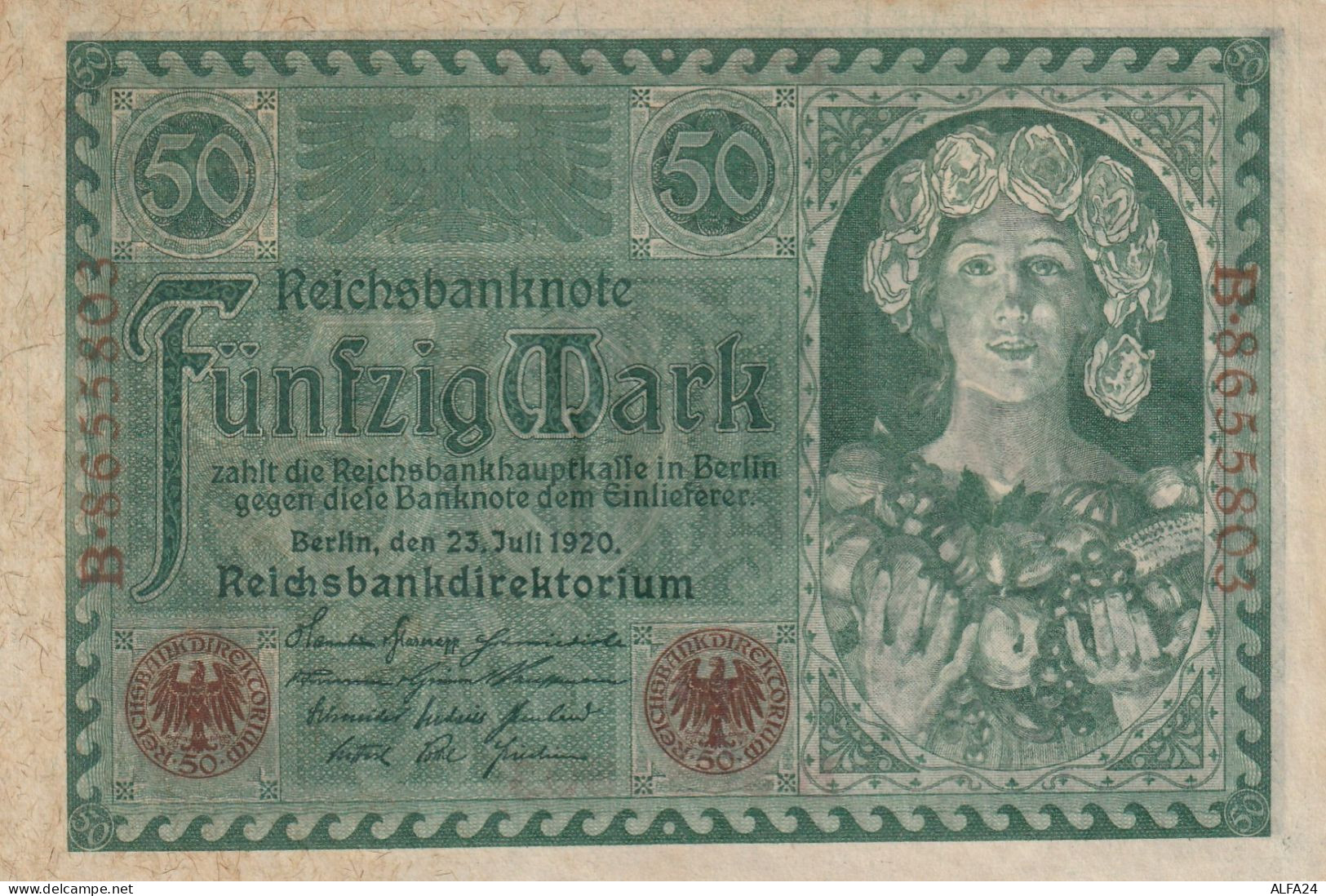 BANCONOTA GERMANIA 1920 50 EF  (B_757 - 50 Mark