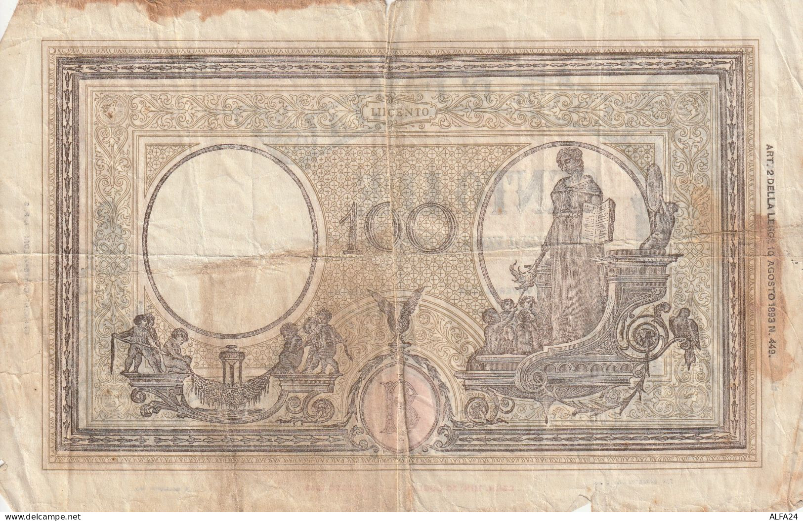 BANCONOTA ITALIA 100 1943 F  (B_754 - 100 Liras