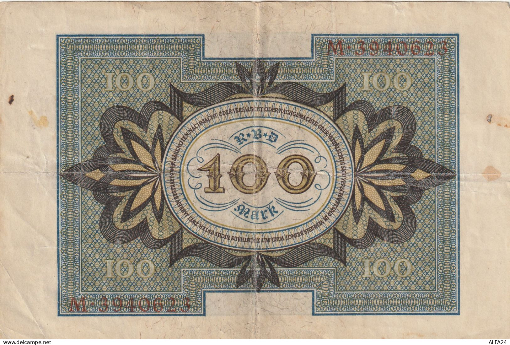 BANCONOTA GERMANIA 100 1920 VF  (B_749 - 100 Mark