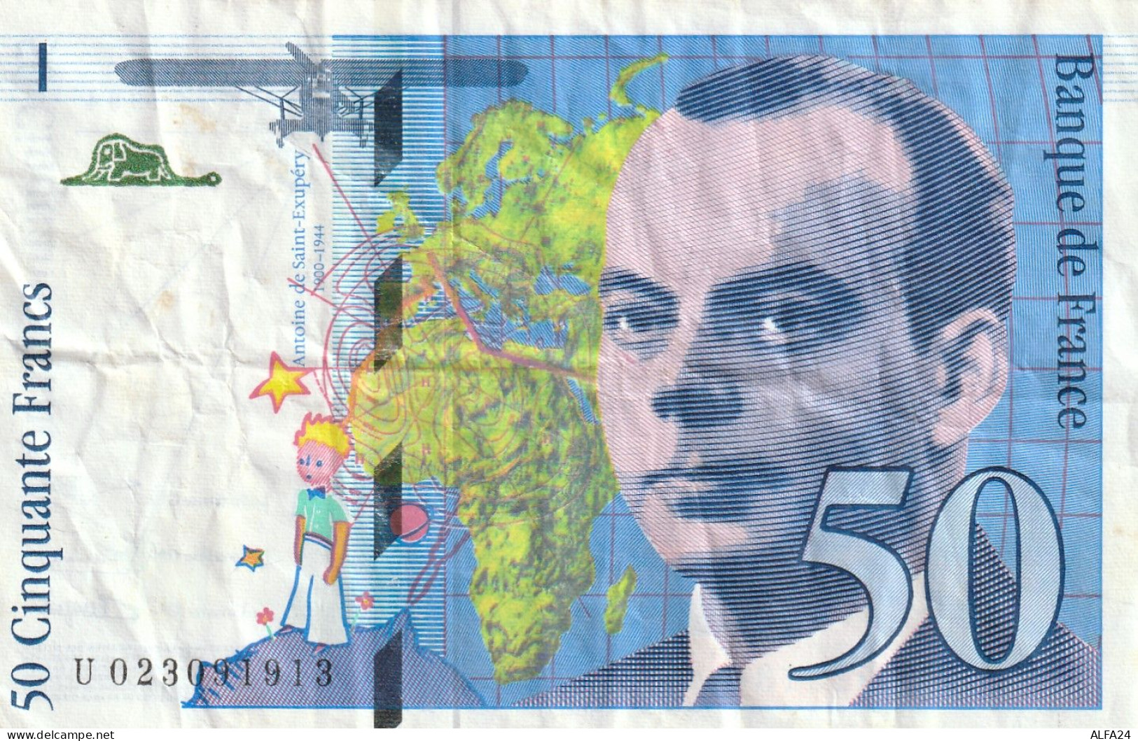 BANCONOTA FRANCIA 50 ST EXUPERY VF  (B_718 - 50 F 1992-1999 ''St Exupéry''