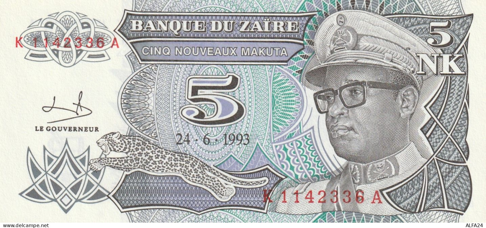 BANCONOTA ZAIRE 5 UNC  (B_690 - Zaire