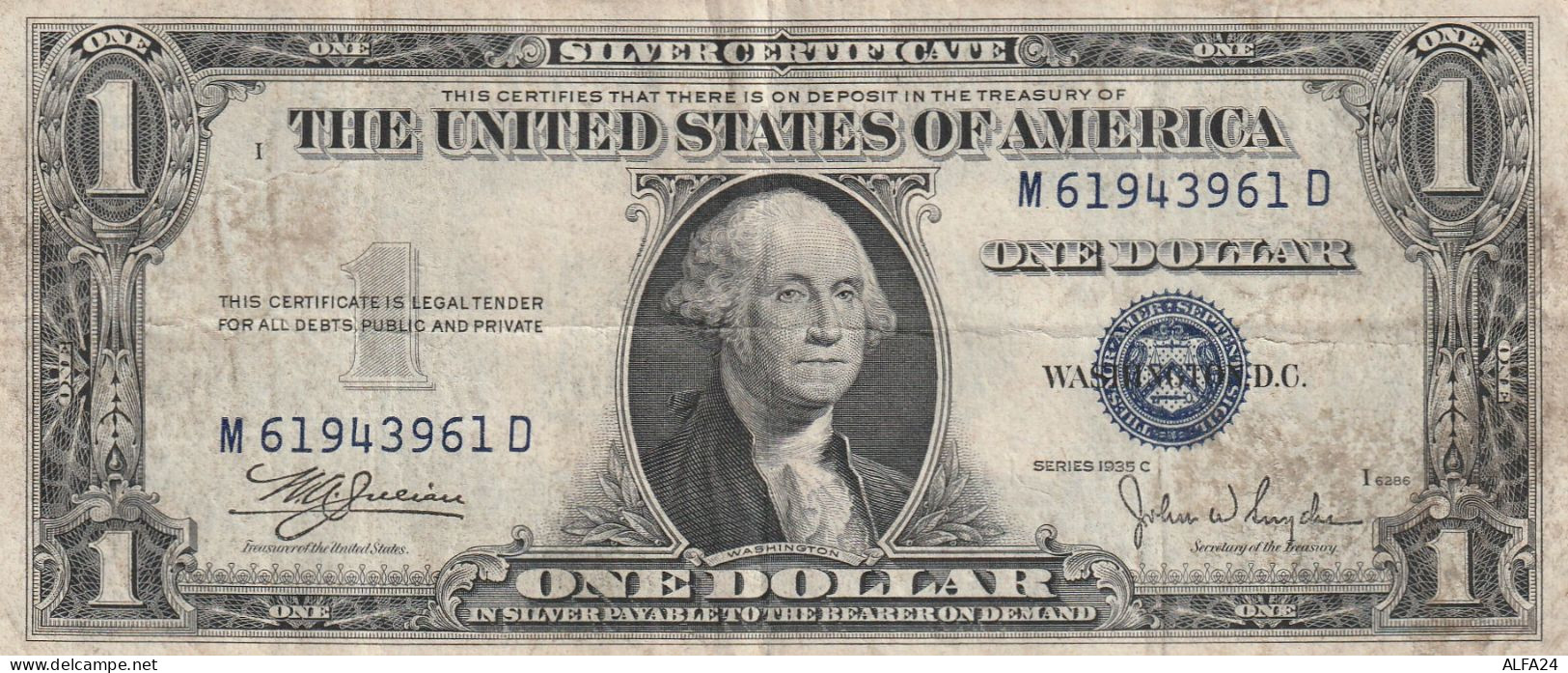 BANCONOTA USA -1935 Silver Certificates - Small Size Series Of 1935 -1 DOLLAR VF  (B_489 - United States Notes (1928-1953)