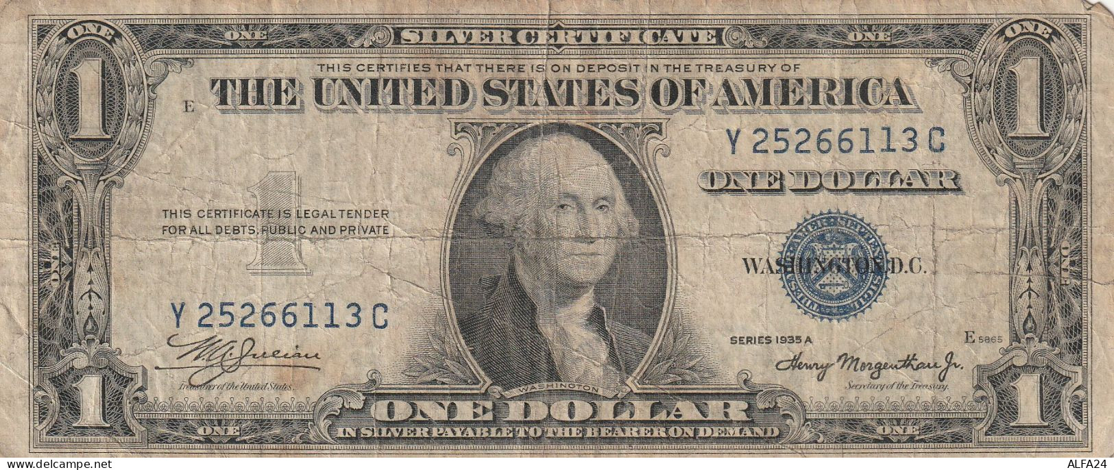 BANCONOTA USA -1935 Silver Certificates - Small Size Series Of 1935 -1 DOLLAR VF  (B_488 - Biglietti Degli Stati Uniti (1928-1953)