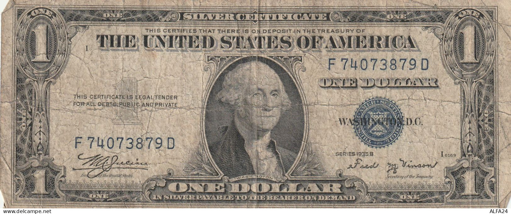 BANCONOTA USA -1935 Silver Certificates - Small Size Series Of 1935 -1 DOLLAR VF  (B_481 - Biglietti Degli Stati Uniti (1928-1953)