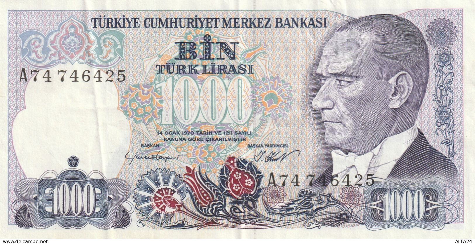 BANCONOTA TURCHIA 1000 AUNC  (B_453 - Turquie