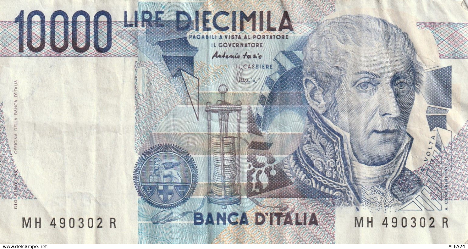BANCONOTA ITALIA L.10000 VOLTA VF  (B_440 - 10000 Lire