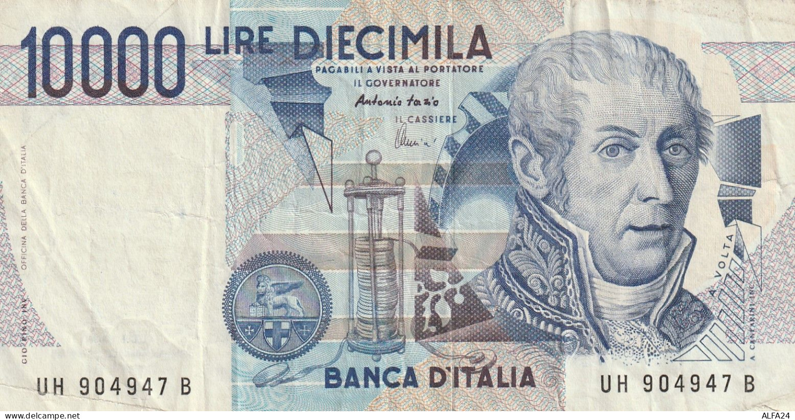 BANCONOTA ITALIA L.10000 VOLTA VF  (B_442 - 10.000 Lire