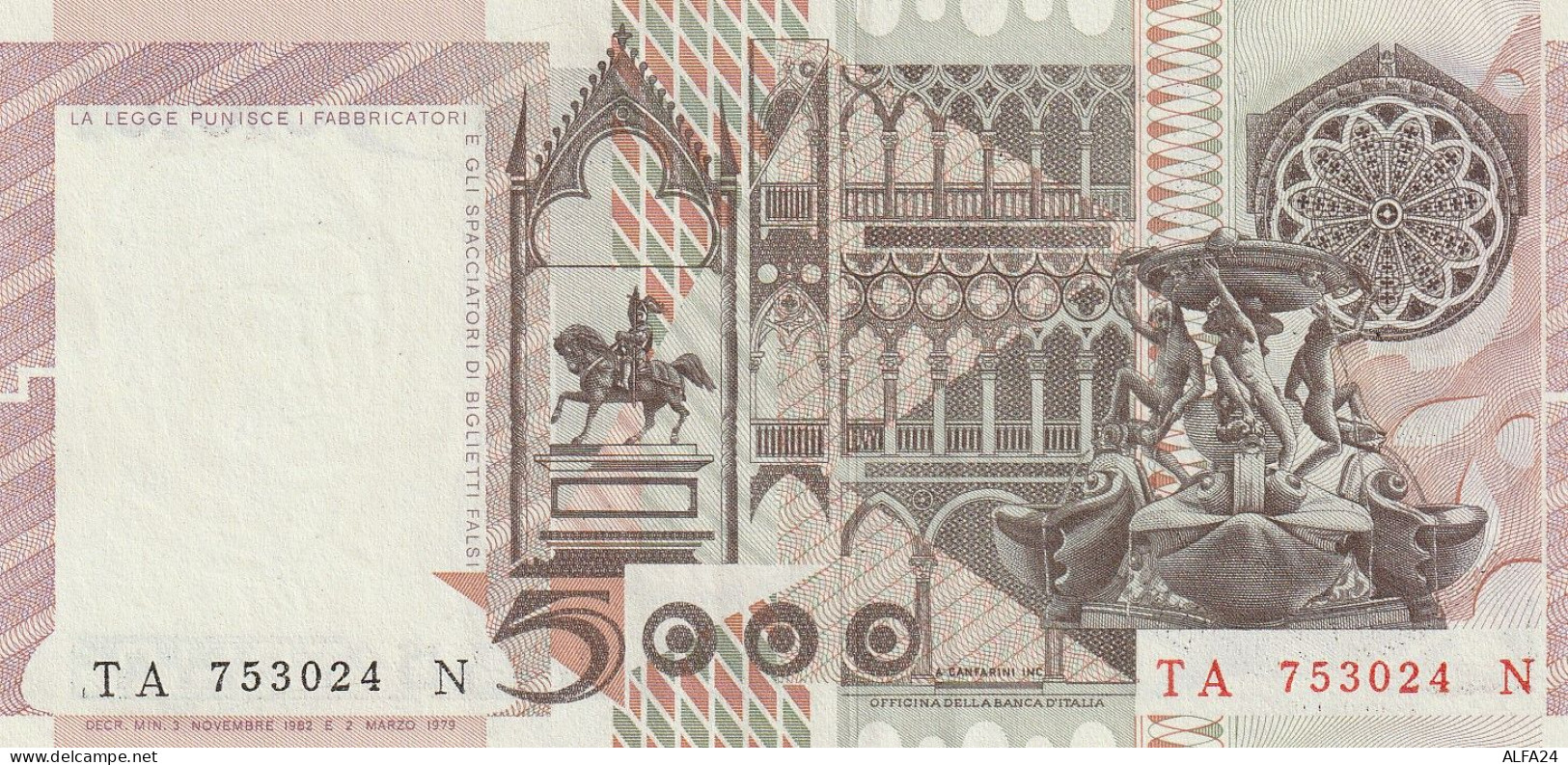 BANCONOTA ITALIA 5000 UNC  (B_446 - 5000 Liras