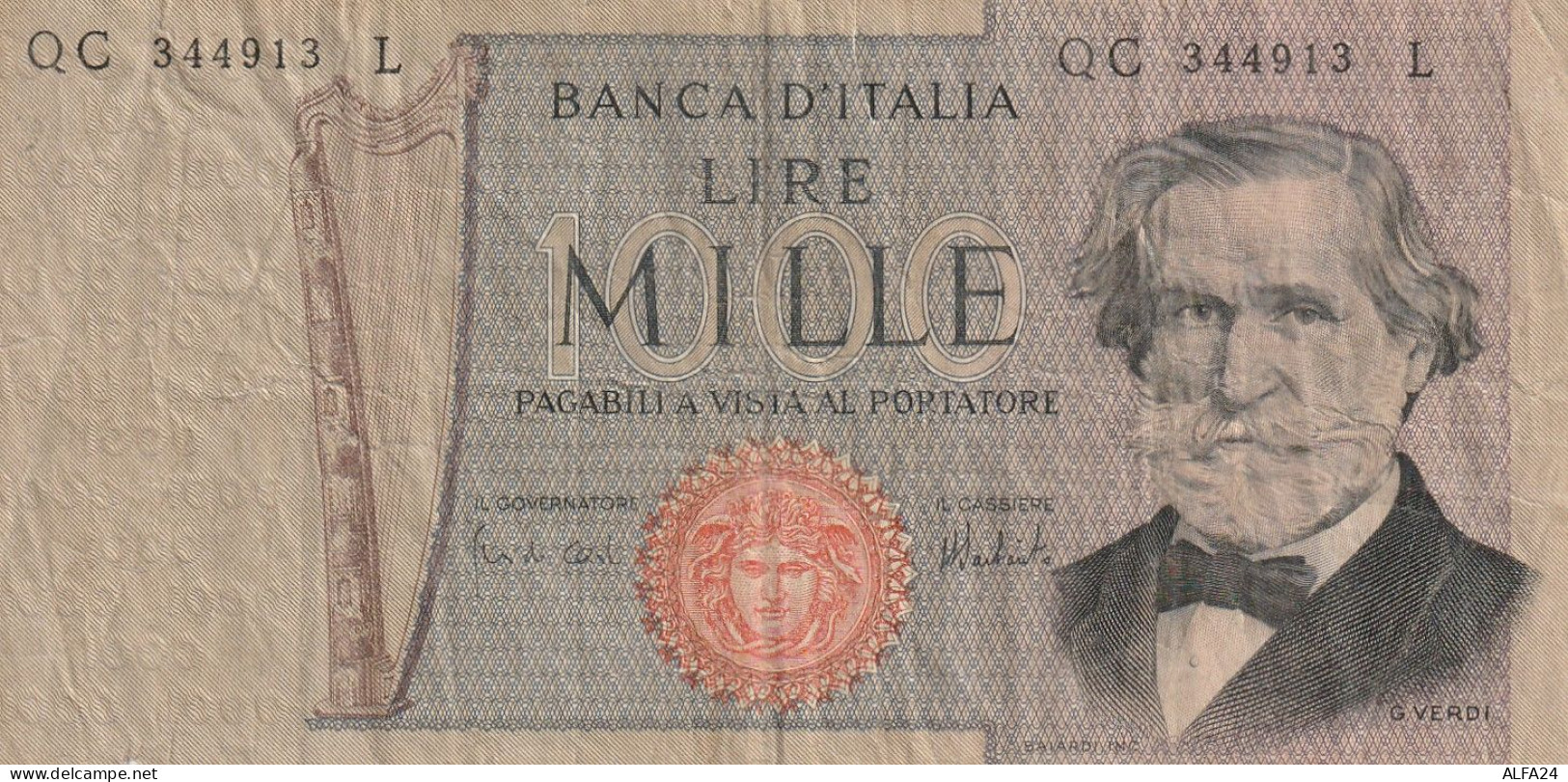 BANCONOTA ITALIA L.1000 VERDI VF  (B_432 - 1000 Liras