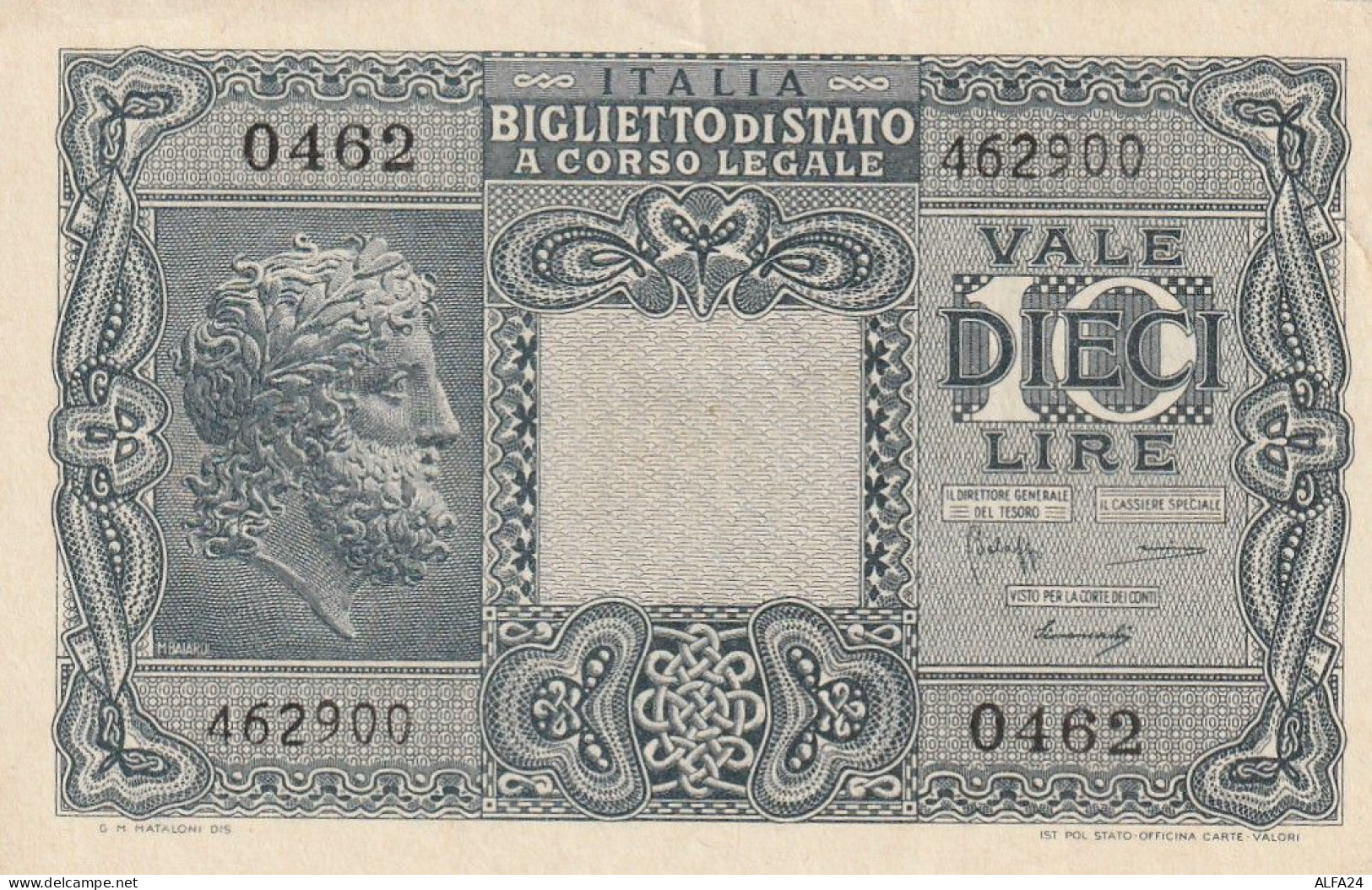 BANCONOTA ITALIA REGNO BIGLIETTO DI STATO LIRE 10 UNC  (B_426 - Italië – 10 Lire