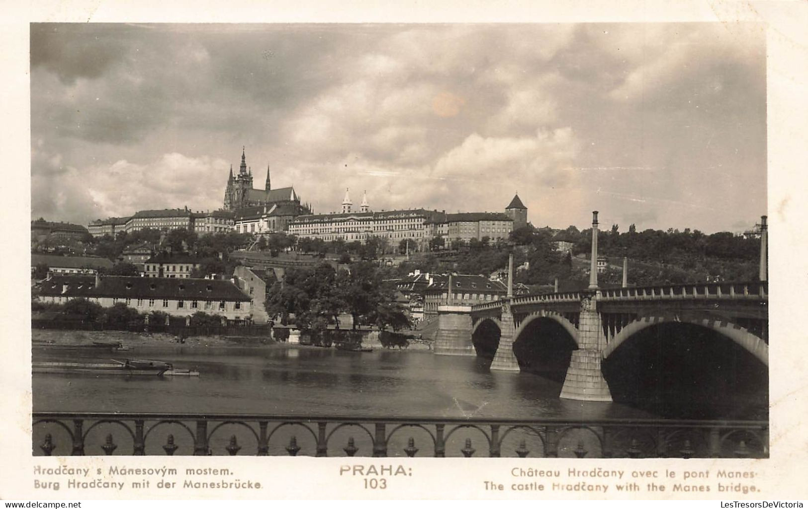 TCHÉQUIE - Praha - Château Hradcany Avec Le Pont Manes - Carte Postale Ancienne - Tchéquie