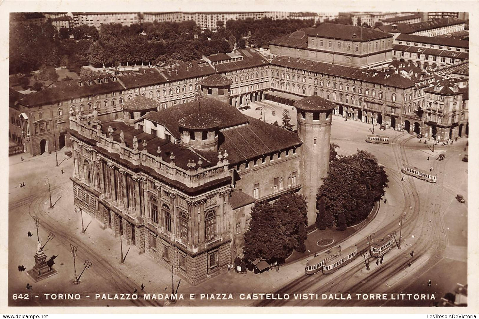 ITALIE - Torino - Palazzo Madama E Piazza Castello Visti Dalla Torre Littoria - Carte Postale Ancienne - Palazzo Madama