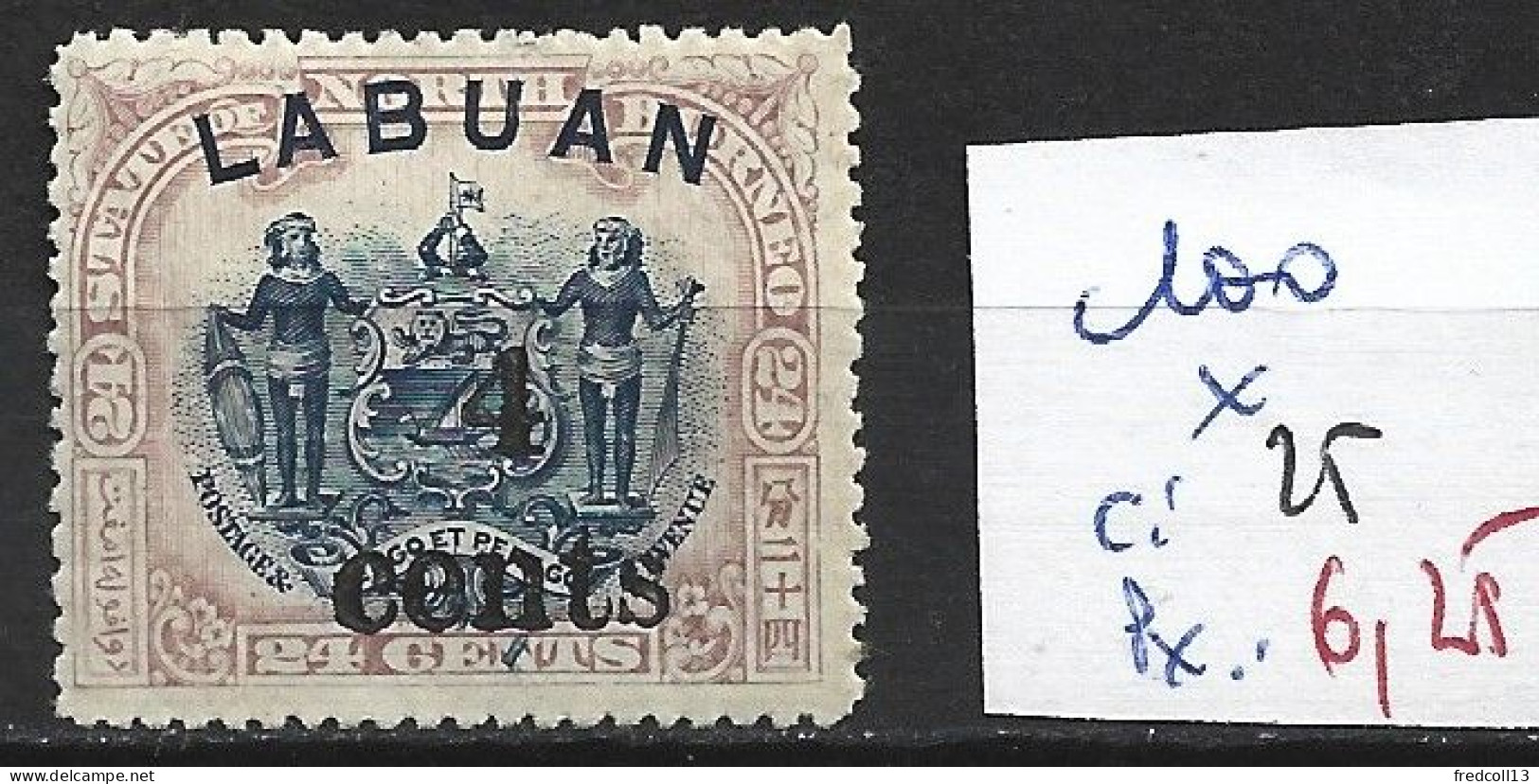 LABUAN 100 * Côte 25 € ( Charnière Forte ) - Nordborneo (...-1963)