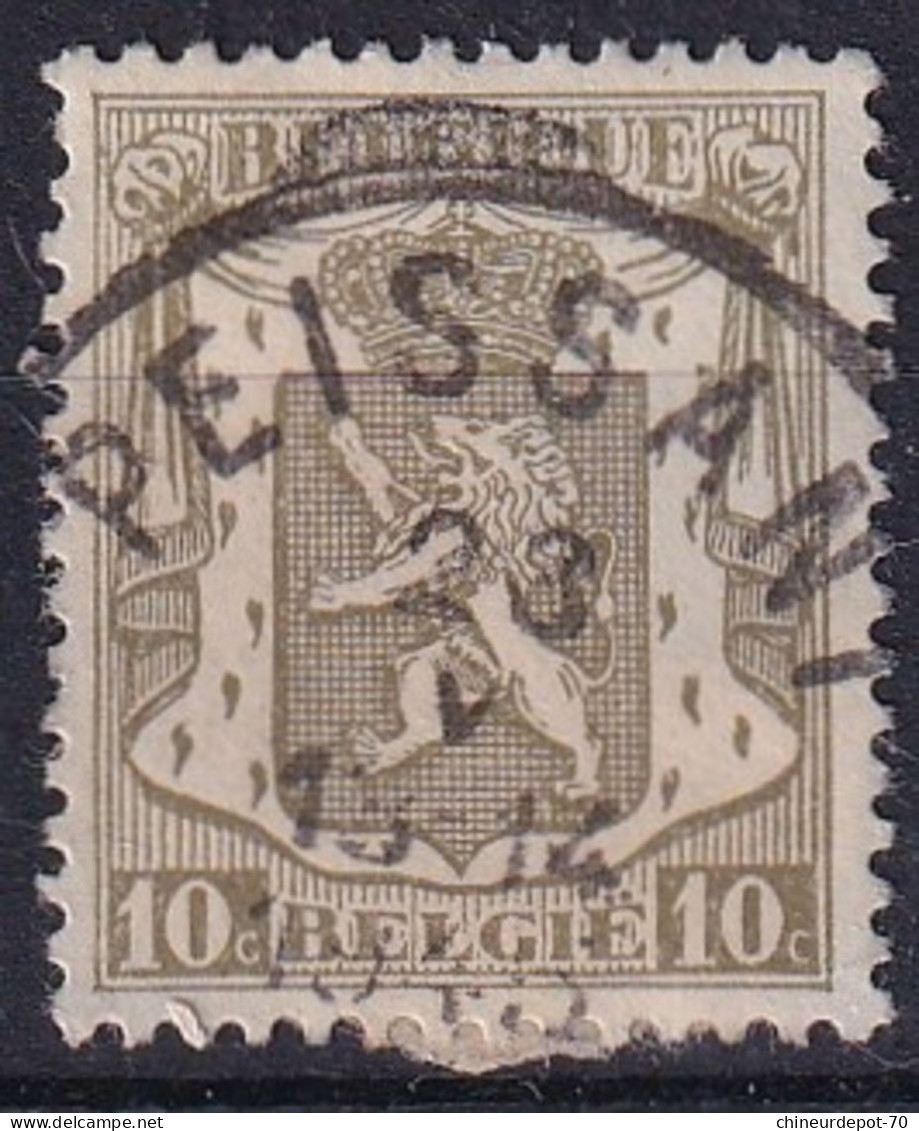 Lion Héraldique Cachet Peissant Une Section De La Commune Belge D'Estinnes - 1929-1937 Lion Héraldique