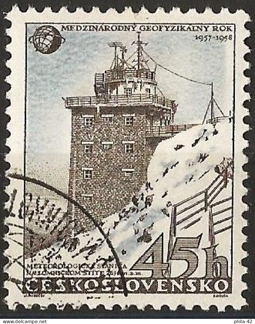 Czechoslovakia 1957 - Mi 1056 - YT 940 ( Meteorological Station In High Tatra ) - Usati