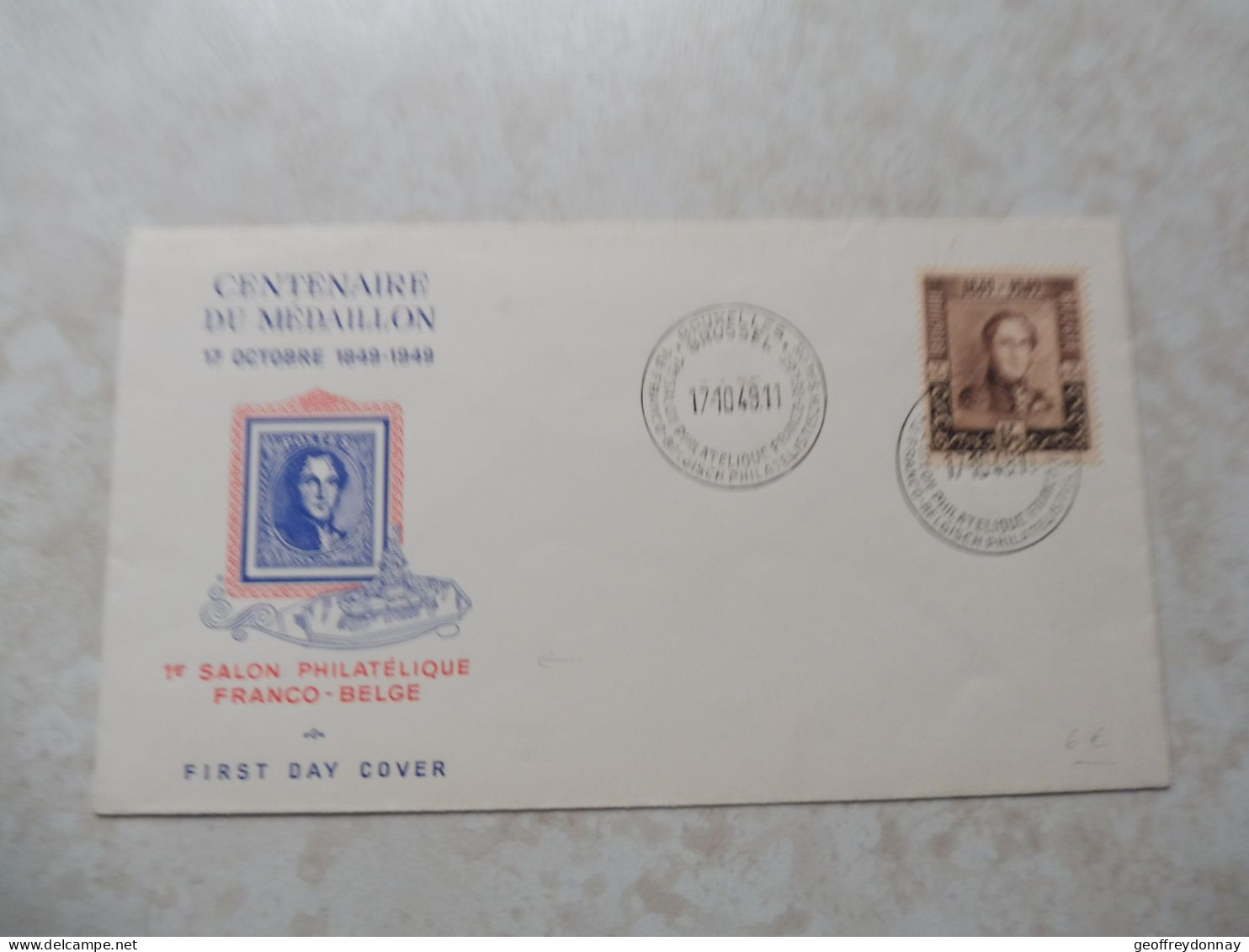 Fois Fdc  Belgique Belgie 808 (1949 ) Medaillon  ( Oblitéré Gestempelt Bruxelles  ) Perfect - ....-1951