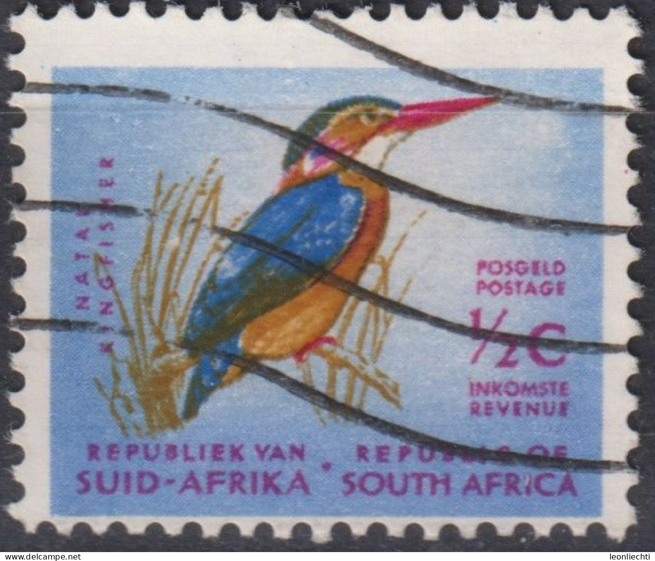 1964 Südafrika ° Mi:ZA 327C, Sn:ZA 317, Yt:ZA 282, African Pygmy Kingfisher (Ispidina Picta), Redrawn - Oblitérés