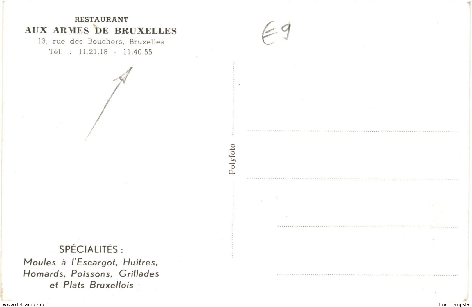 CPA Carte Postale Belgique Bruxelles Aux Armes De Bruxelles  VM77038 - Cafés, Hôtels, Restaurants