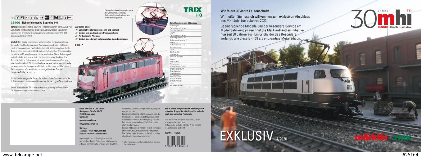 Catalogue MÄRKLIN 2020 .4 EXKLUSIV 30 JÄRE Mhi - Englische Ausgabe - English