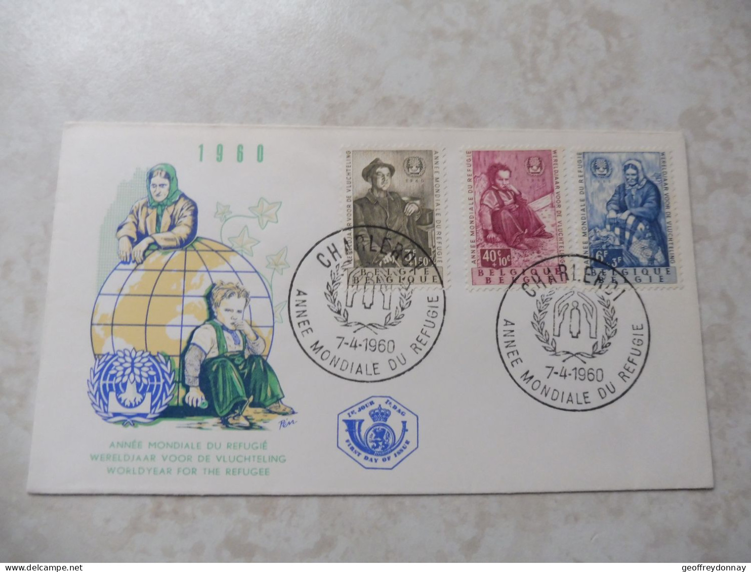 Fdc Belgique Belgie 1960 Refugié   / Fdc  Vluchteling 1125/1127 Bruxelles Brussel  Pen De Bast - 1951-1960