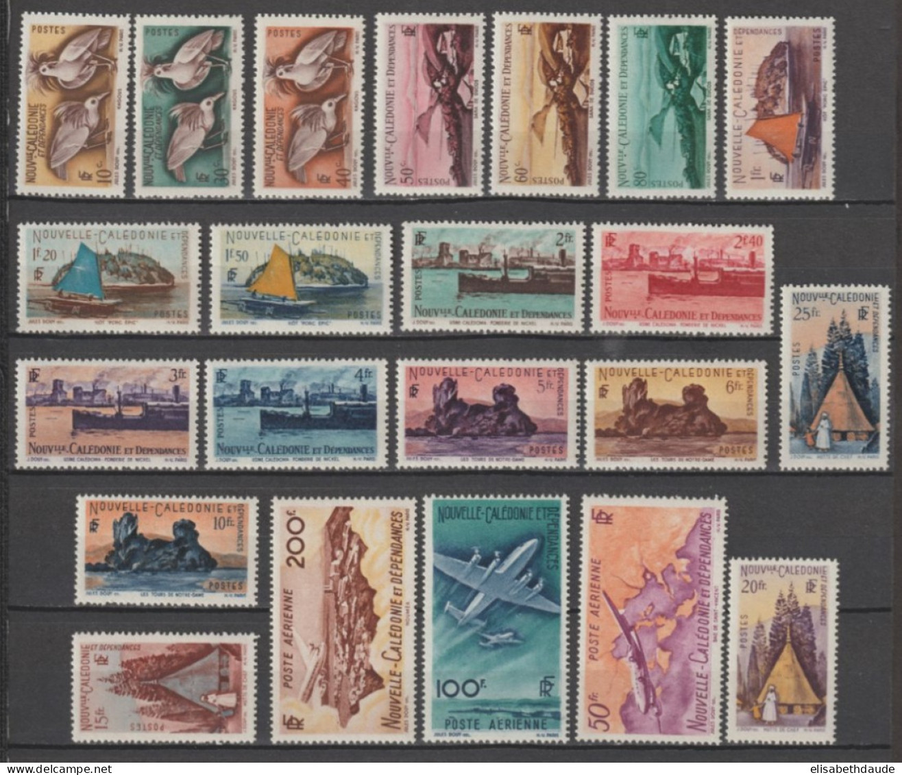 NOUVELLE CALEDONIE - 1948 ANNEES COMPLETES Avec POSTE AERIENNE - YVERT N°259/277+A61/63 ** MNH - COTE = 117 EUR - Full Years
