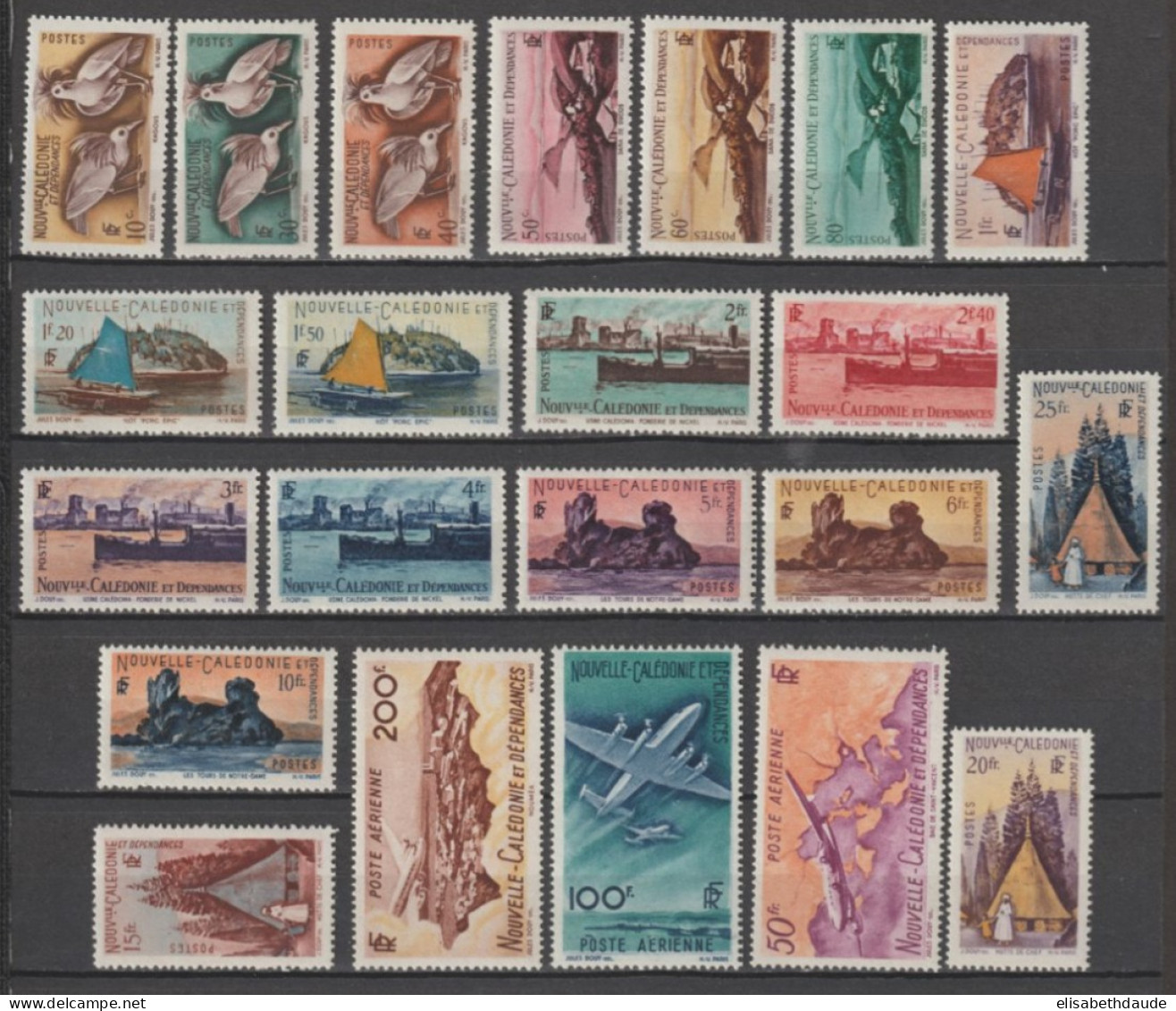 NOUVELLE CALEDONIE - 1948 ANNEES COMPLETES Avec POSTE AERIENNE - YVERT N°259/277+A61/63 ** MNH - COTE = 117 EUR - Années Complètes