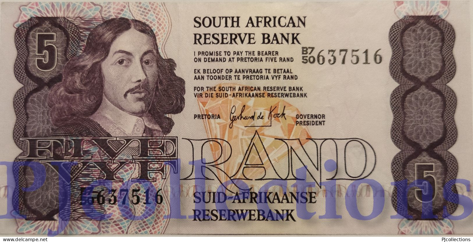 SOUTH AFRICA 5 RAND 1981/89 PICK 119c AU+ - Südafrika