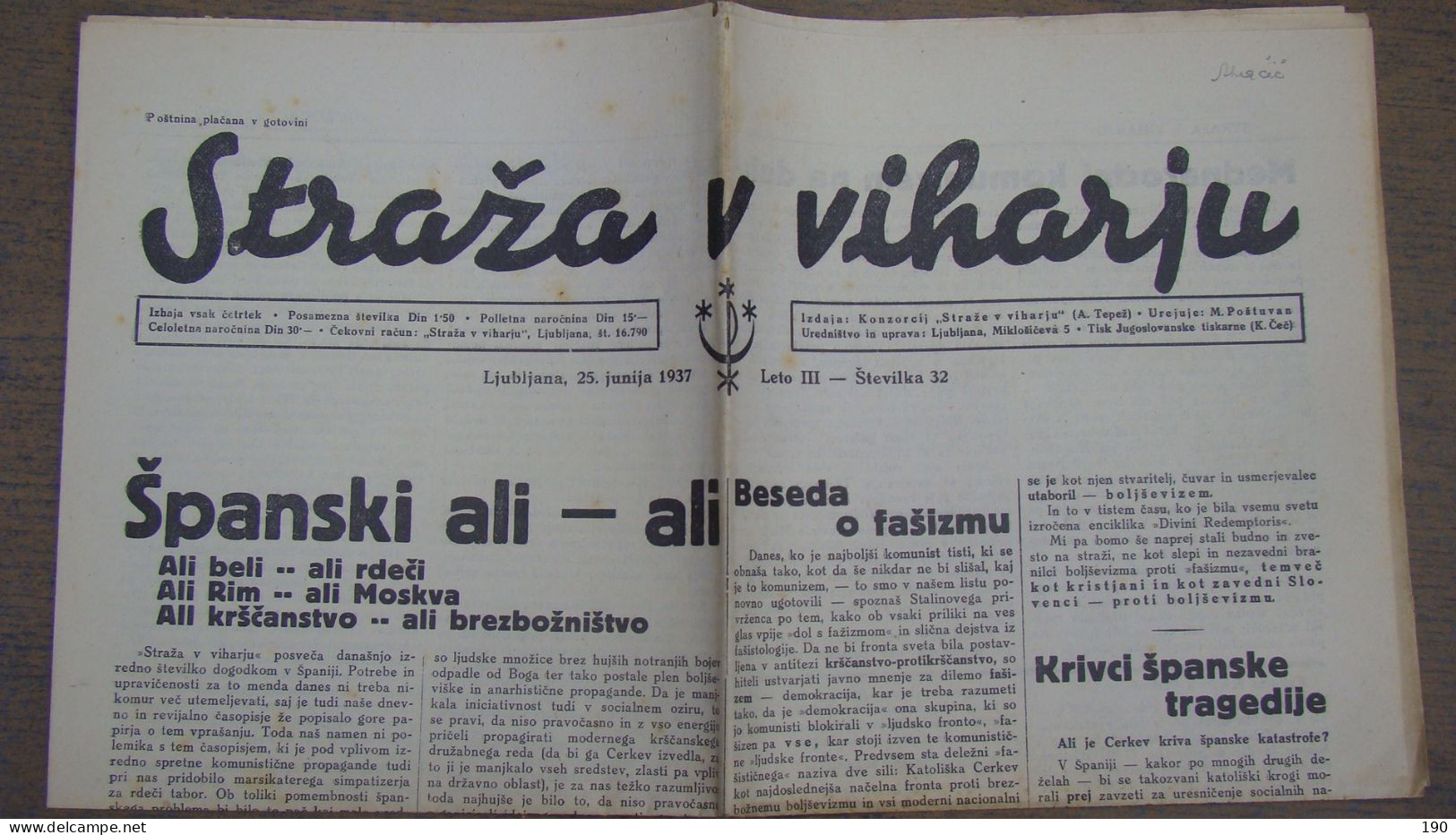 NEWSPAPER , STRAZA  V VIHARJU - Idiomas Eslavos