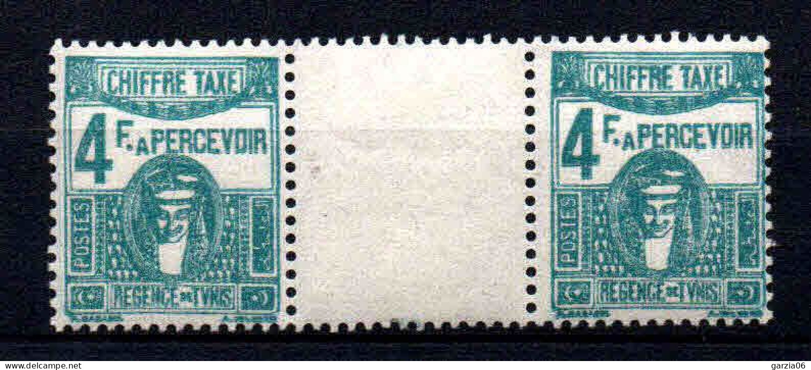 Tunisie - 1945 - Déesse Carthaginoise  - Tb Taxe N° 62 Avec Intervalle    - Neufs** - MNH - - Portomarken