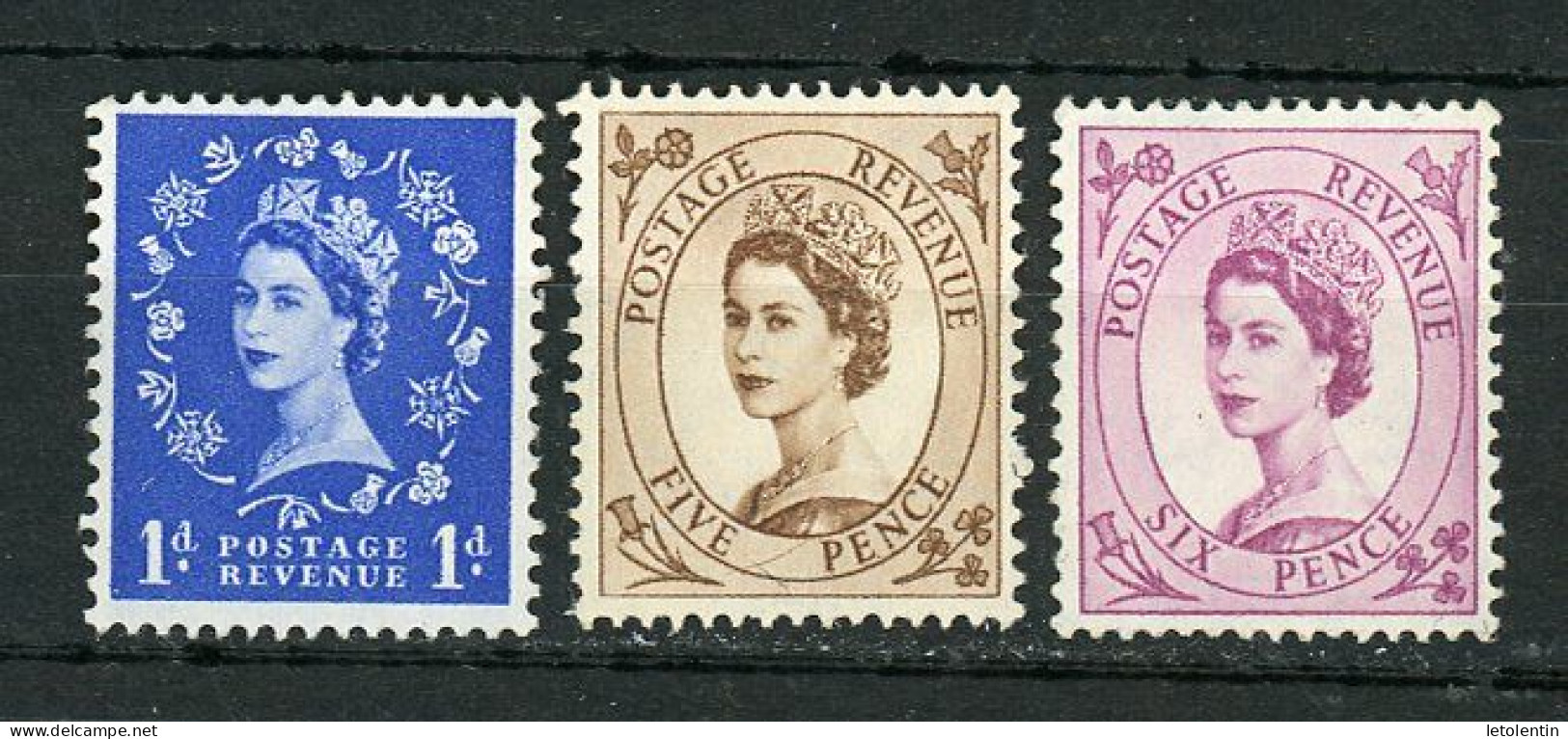 GRANDE BRETAGNE - ELISABETH II   - N° Yvert 263+269+270 ** - Unused Stamps