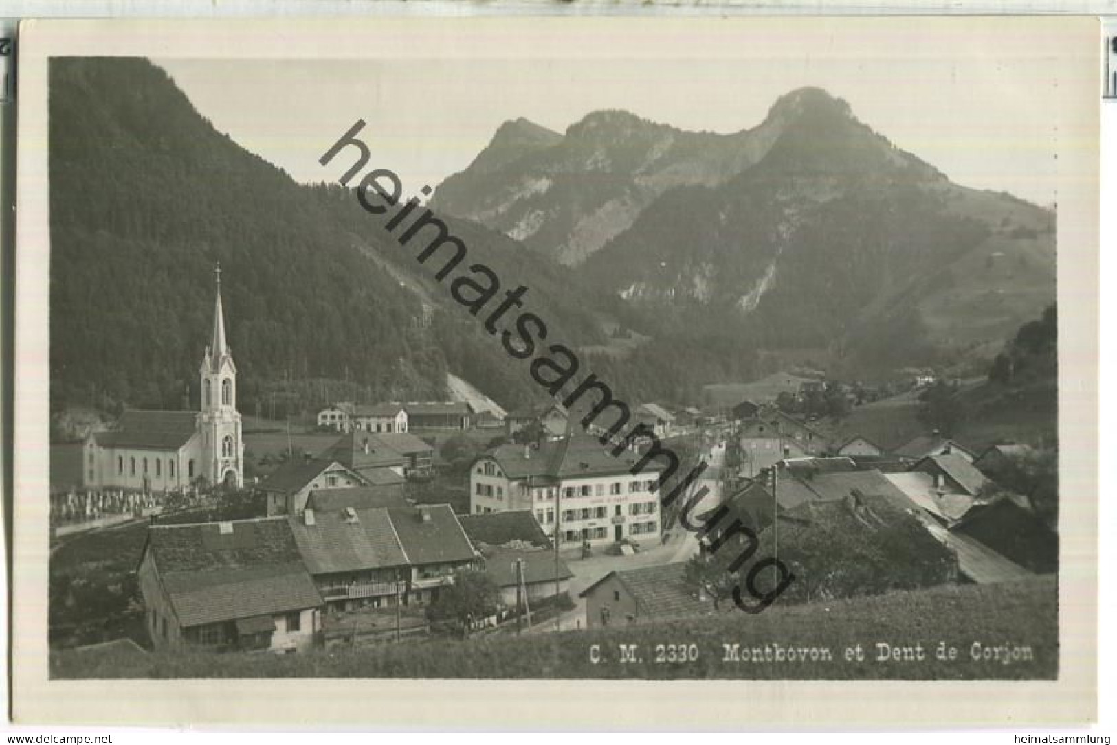 Montbovon - Dent De Corjon - Foto-Ansichtskarte - Verlag Ch. Morel Bulle - Montbovon