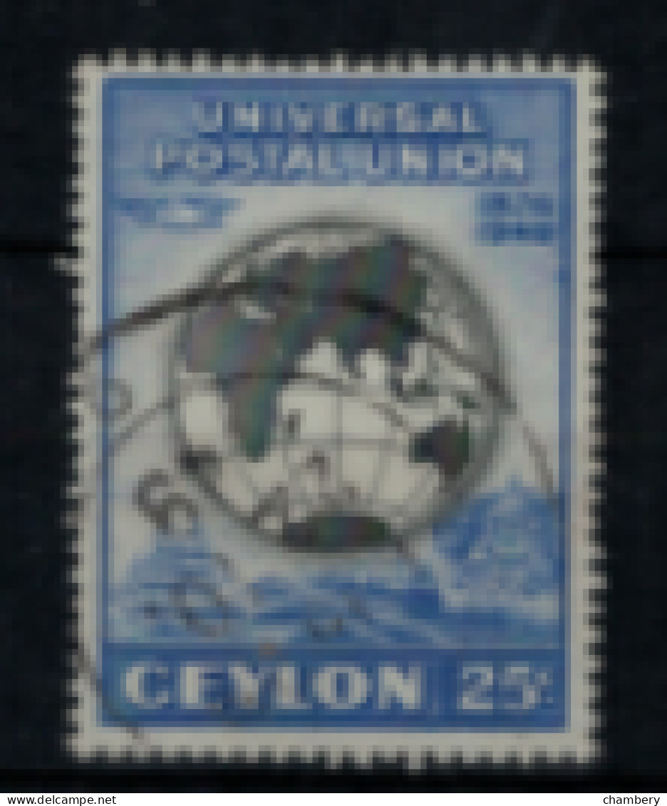 Ceylan - "75ème Anniversaire De L'U.P.U." - Oblitéré N° 279 De 1949 - Sri Lanka (Ceylan) (1948-...)
