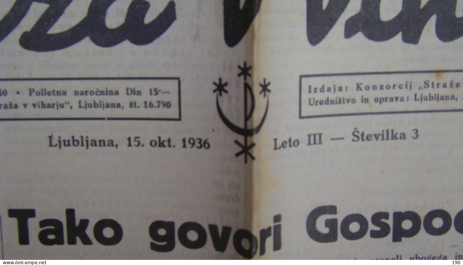 NEWSPAPER , STRAZA  V VIHARJU - Slav Languages