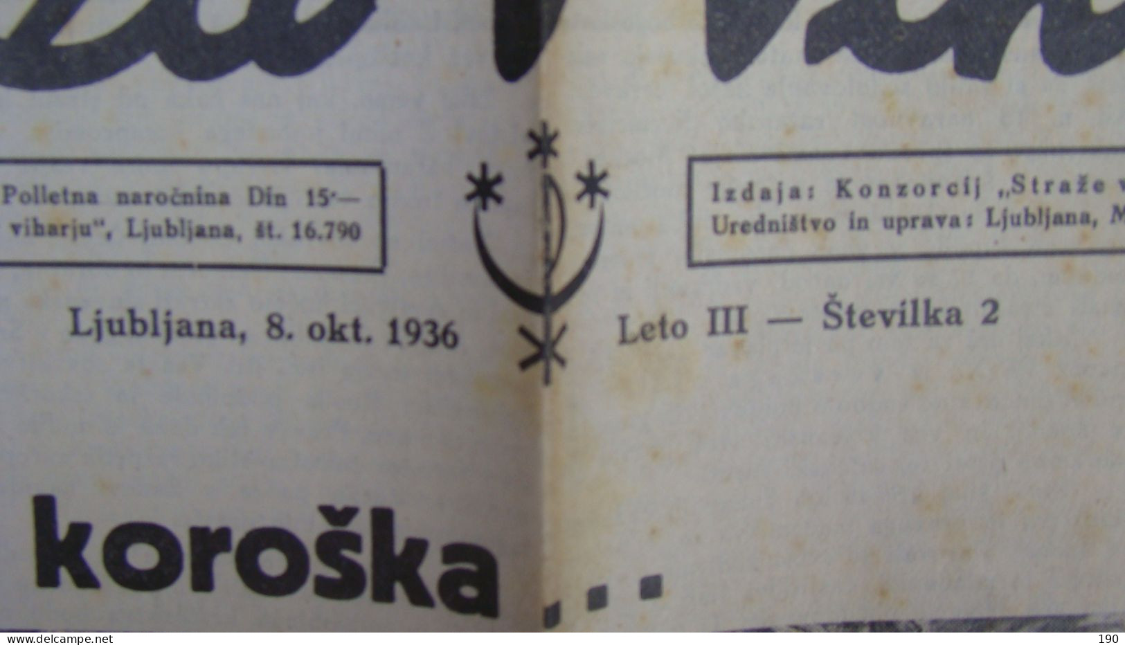 NEWSPAPER , STRAZA  V VIHARJU - Slav Languages