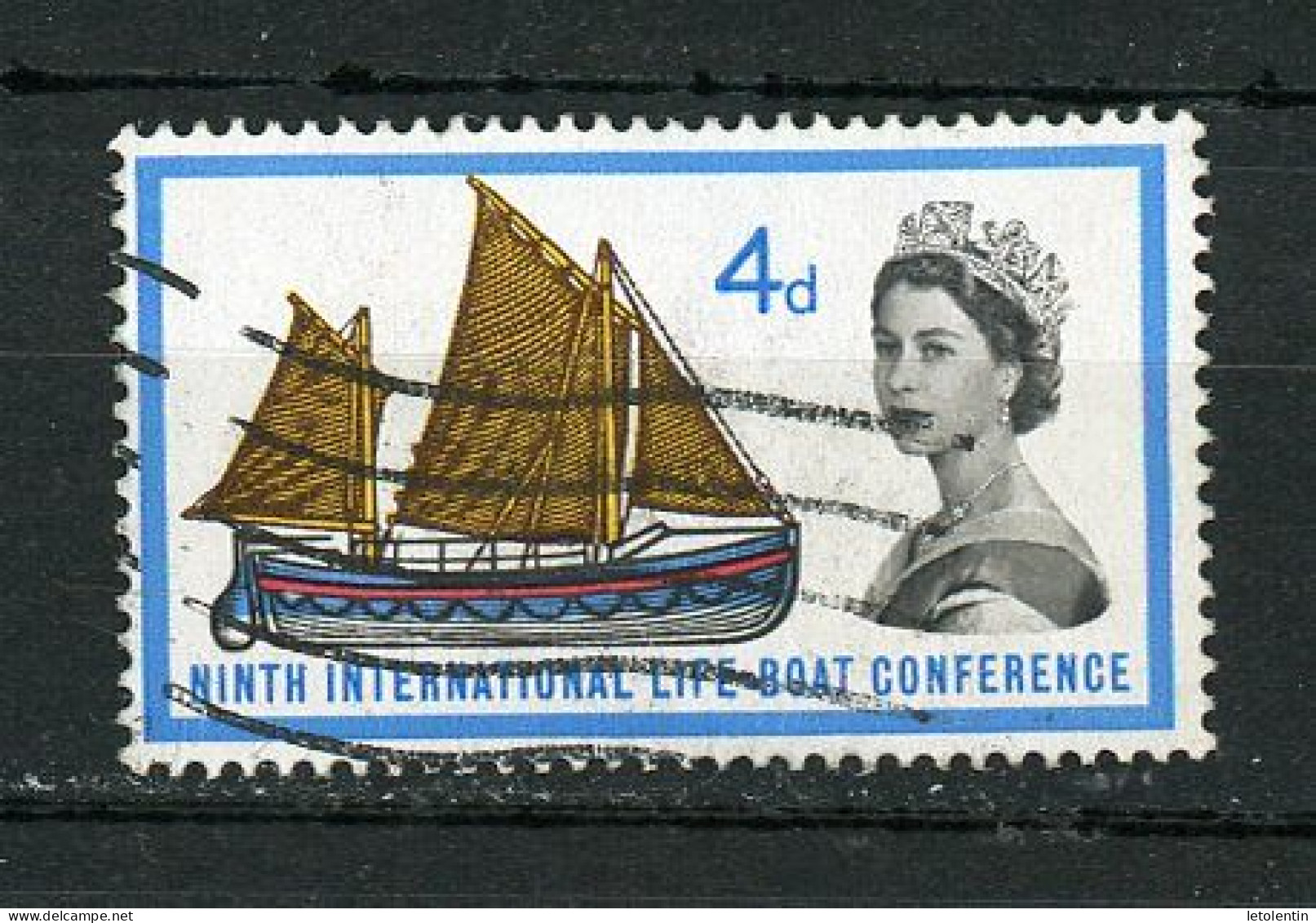 GRANDE BRETAGNE - CANOT DE SAUVETAGE   - N° Yvert 376 Obli. - Gebraucht