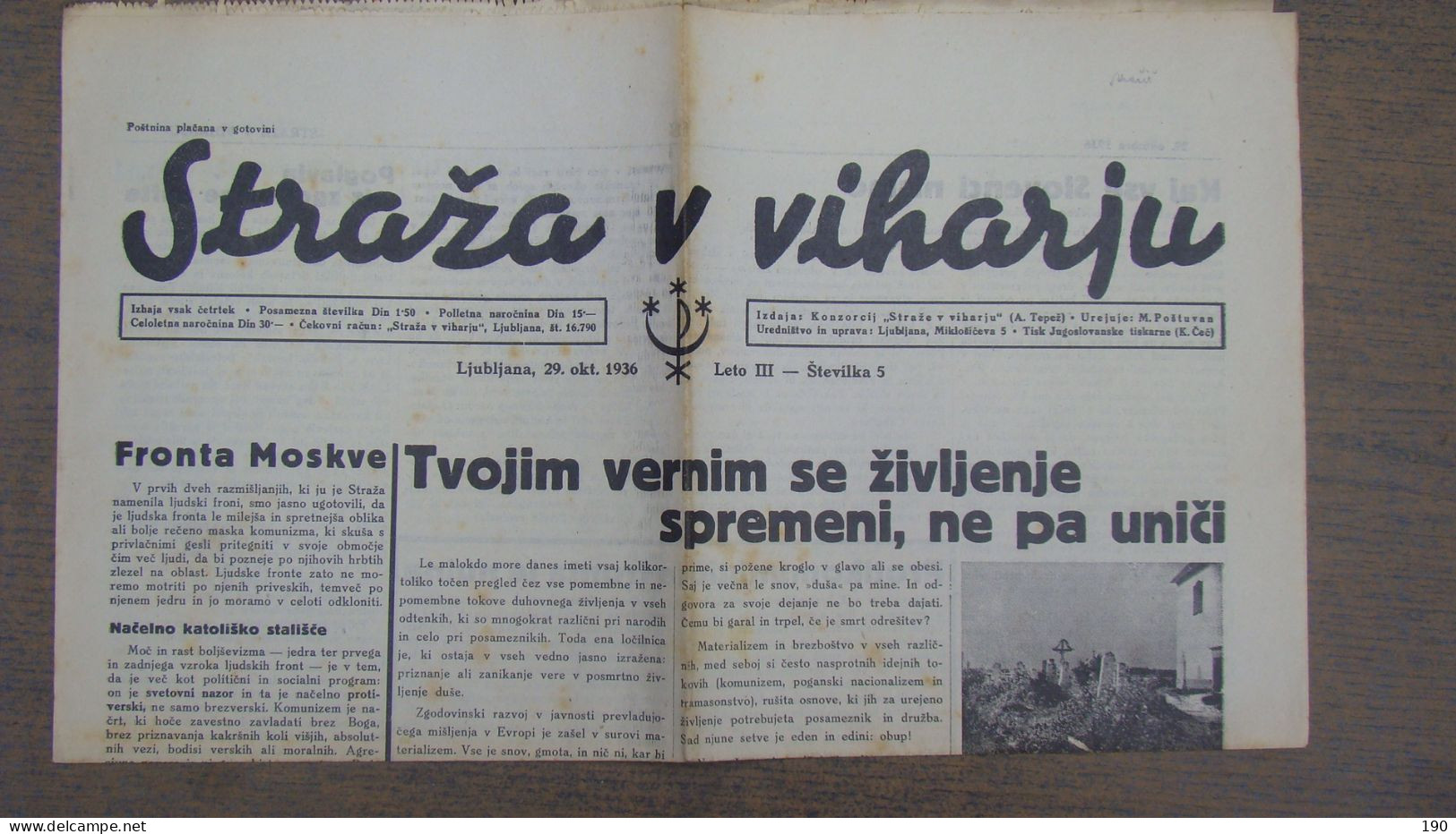 NEWSPAPER , STRAZA  V VIHARJU - Slavische Talen