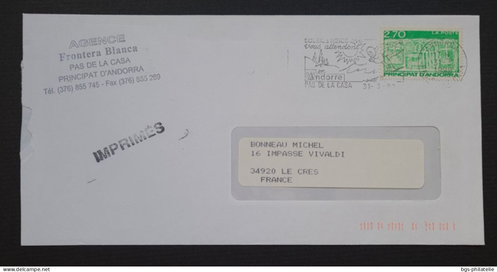 Andorre,  Lettre Pour La France. - Storia Postale