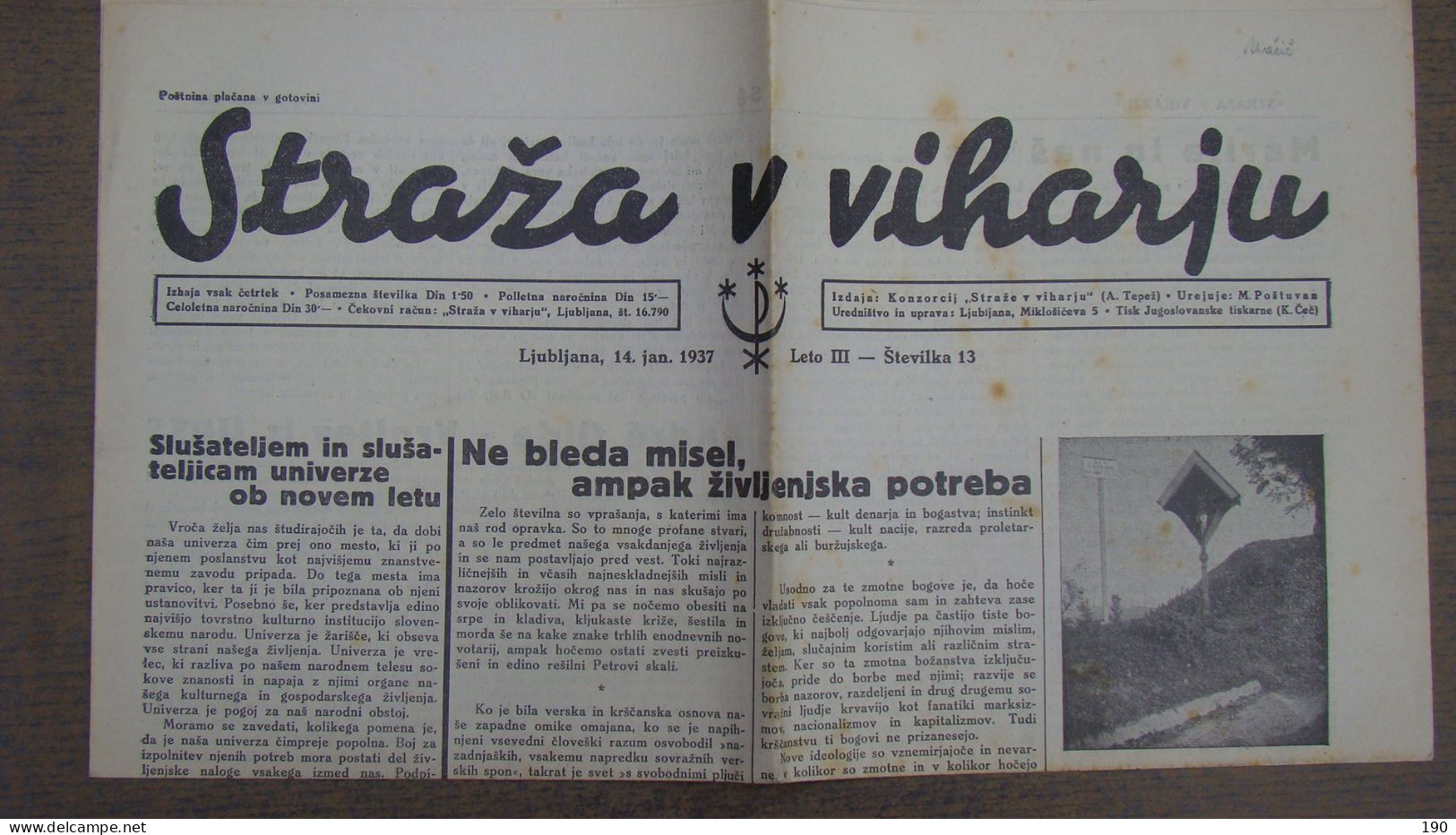 NEWSPAPER , STRAZA  V VIHARJU - Slavische Talen