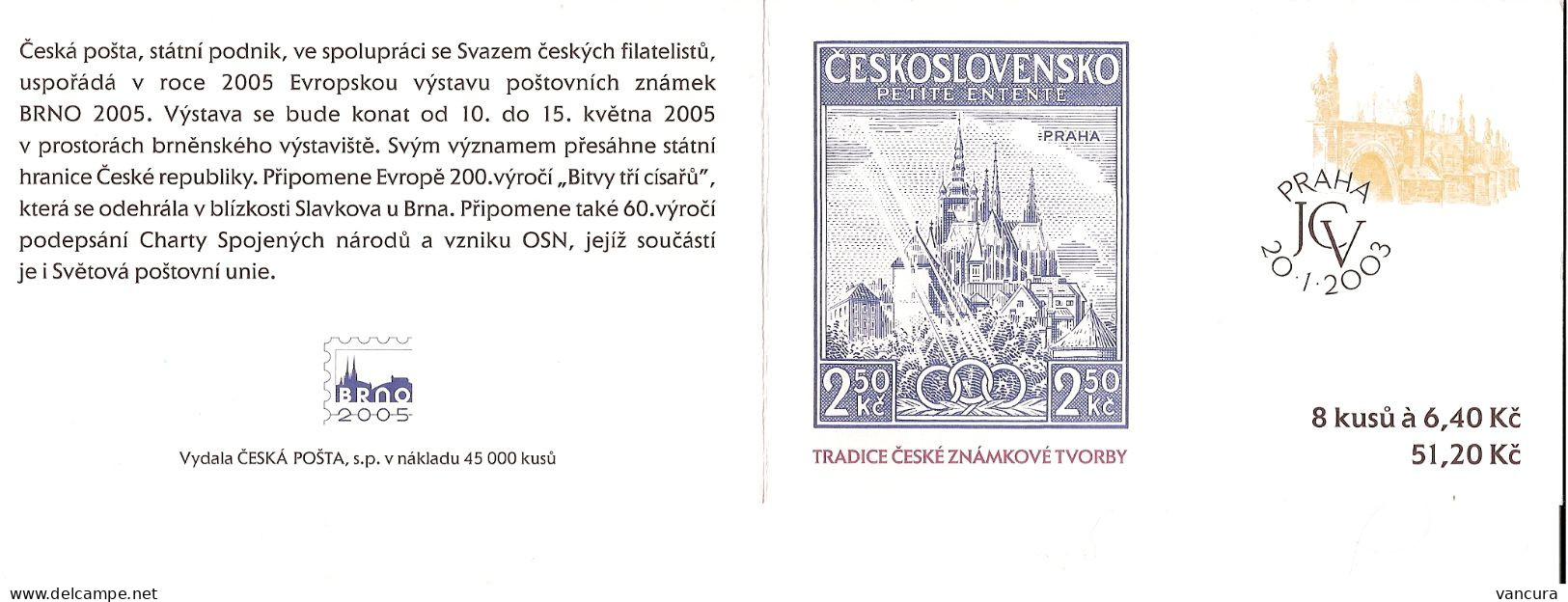 Booklet 347 Czech Republic - Traditions Of The Czech Stamp Design 2003 - Neufs