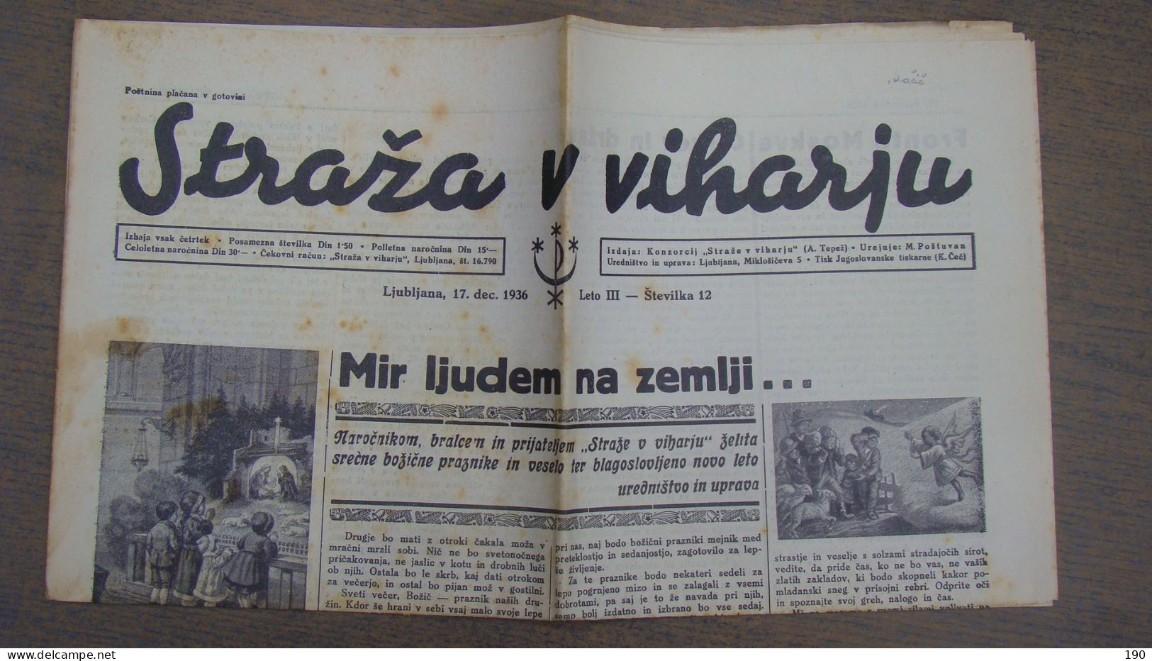 NEWSPAPER , STRAZA  V VIHARJU - Langues Slaves
